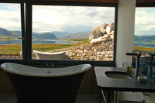 roll top bath with view